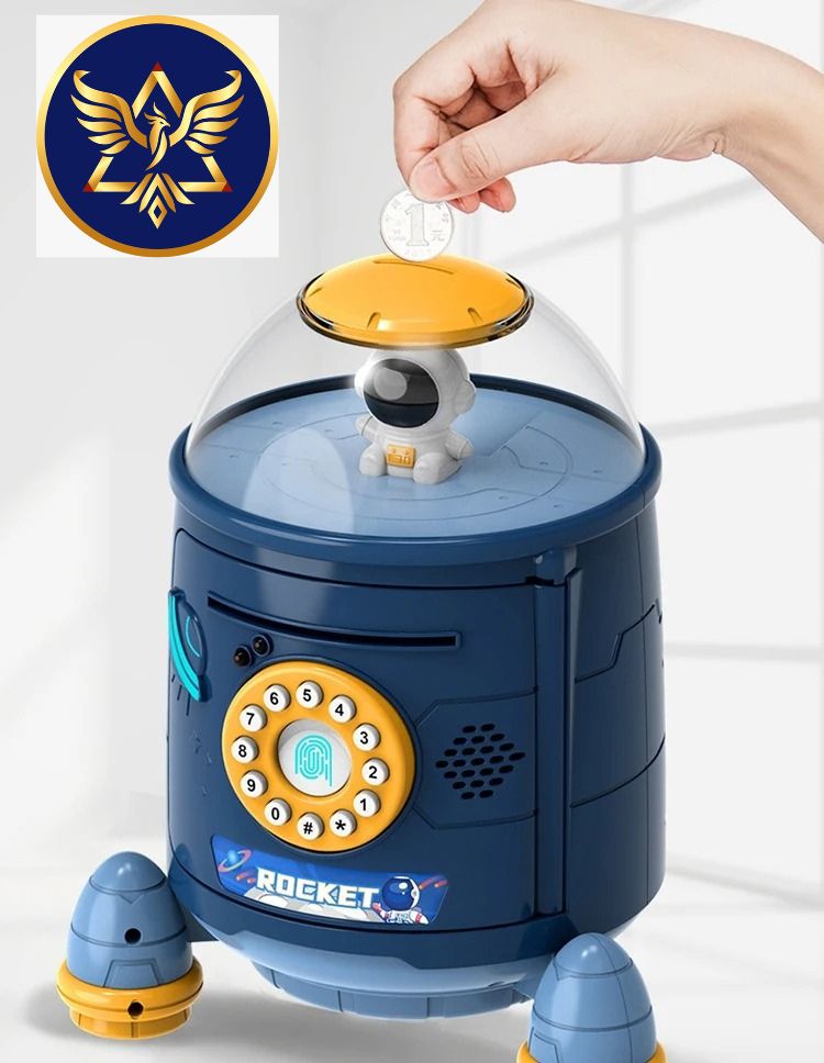 Alcancia electrónica de juguete cohete